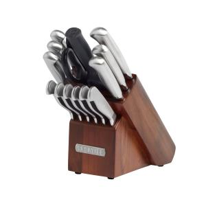 Sabatier 15-Piece Stainless Steel Hollow Handle Knife Block Set