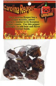 Dried Carolina Reaper Pepper Pods, 1/4 oz. Packet