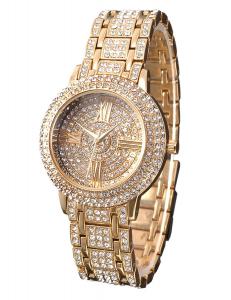 Zeiger Women Bling Jewelry Plated Classic Round CZ Ladies Watch with Crystal(Silver or Gold)