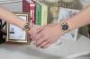 Topwatch® Sangdo Men Diamond-Accented Bezel Blue Dial 18k Gold Band Automatic Mechanical Watch