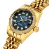 Topwatch® Sangdo Women's Diamond-Accented Bezel Blue Dial steel Automatic Mechanical wrist Watch