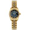 Topwatch® Sangdo Women's Diamond-Accented Bezel Blue Dial steel Automatic Mechanical wrist Watch