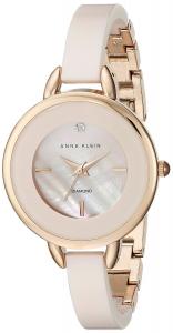 Đồng hồ Anne Klein Women's AK/2132RGLP Diamond-Accented Light Pink Ceramic Bangle Watch