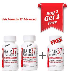 Hair Formula 37 ADVANCED Hair Vitamins for Fast Hair Growth (BUY 2 GET 1 FREE SPECIAL OFFER!)