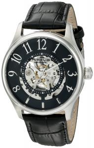 Đồng hồ Stuhrling Original Men's 'Legacy' Automatic Stainless Steel and Leather Dress Watch, Color:Black (Model: 746L.02)