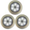 ADX Decorative Battery Powered Wireless Motion Sensing LED Stick Anywhere Light, 3-Pack, white