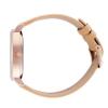 Wristology Olivia Womens Crystal Rose Gold Boyfriend Watch Tan Sand Patent Leather Strap