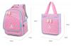 Micom Girls Student School Backpack with Tote Shoulder Bag Lunch Bag with Micom Zipper Pouch