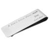 VALYRIA Silver Tone Stainless Steel Polished Money Clip with Personalized Engraving