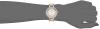 Akribos XXIV Women's AK804TTR Round Sunburst Lined Silver Dial Three Hand Quartz Movement Two Tone Bracelet Watch