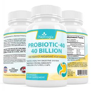 40 Billion CFUs Organic Live Probiotics - Digestive Aids with Multiple Strains of Probiotics, Digestive Health Support, Immune System Booster (60 Capsules)