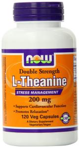 Now Foods L-Theanine Veg Capsules, 200 mg, 120 Count