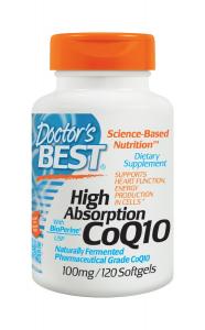 Doctor's Best High Absorption Coq10 w/ BioPerine (100 mg), 120 Soft gels