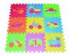 Thảm cho bé Transportation Puzzles Play Mat 9-tile EVA Foam Rainbow Floor by Poco Divo