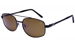 Kính Xezo UV 400 Titanium Polarized Sunglasses with Dark Brown Lenses, Black/chrome, 0.7 oz