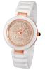 Đồng hồ Clearance Sale-Luxury Ceramic Watch Female Fashion Camellia Diamond Ladies Watch Women Valentine's Day Gifts(White)
