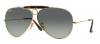 Ray-ban Shooter Gold Aviator X-Large Sunglasses RB 3138 Grey Lens +SD Gift + Kit