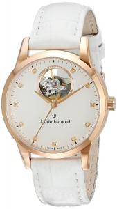 Claude Bernard Women's 85018 37R APR Automatic Open Heart Analog Display Swiss Automatic Brown Watch