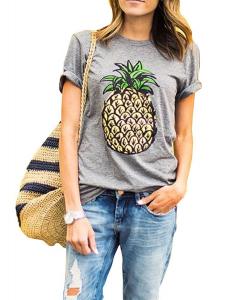 Haola Women's Summer Street Printed Tops Funny Juniors T Shirt Short Sleeve Tees