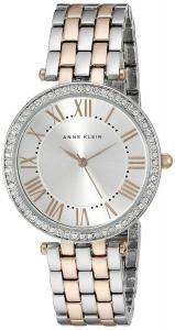Anne Klein Women's AK/2231SVRT Swarovski Crystal-Accented Two-Tone Bracelet Watch