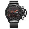Megir Men's Sport Outdoor Watch with Chronograph and Calendar Luminous Hands Wrist Black Multifunction Watch