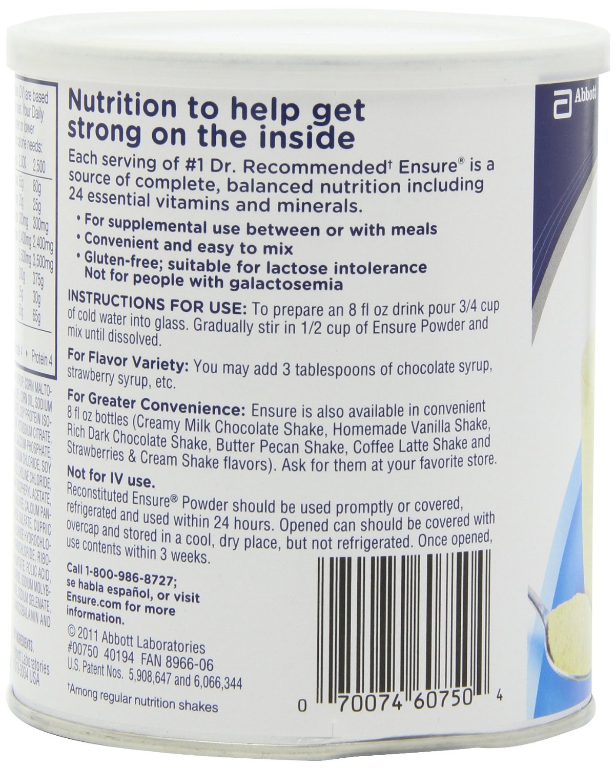 Ensure Nutrition Drink Powder, Vanilla Flavor, 14 oz Can (397 g) Mua