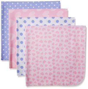 Gerber Baby 4 Pack Flannel Receiving Blankets