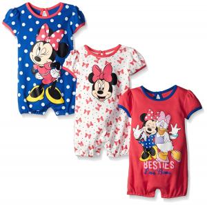 Disney Baby Girls' Minnie 3 Pack Rompers