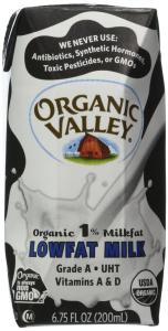 Organic Valley 1% Milk, Single Serve - White - 6.75 oz. - 24 Pack