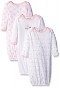 Luvable Friends Girls' Gowns, 3 Pack