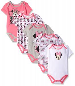 Disney Baby Girls' Minnie Mouse 5 Pack Bodysuits