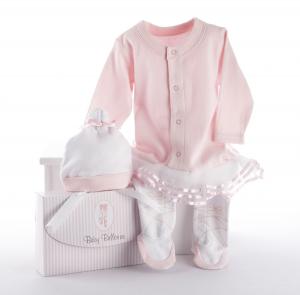 Baby Aspen, Baby Ballerina Two-Piece Layette Set in Gift Box, 0-6 Months