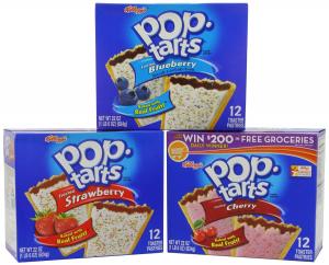 Kellogg's Poptarts Frosted Toasters, 24-Strawberry, 12-Blueberry and 12-Cherry, 88 ounce