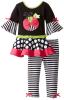 Rare Editions Baby Baby Girls' Ladybug Applique Legging Set