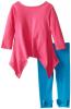 Gerber Graduates Girls' Baby and Little Long-Sleeve Top and Legging Set