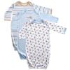Luvable Friends Boys' 3 Pack Gowns