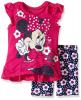 Disney Baby Girls' Minnie Mouse Bike Short Set with Top