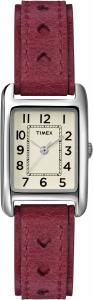Timex Women's T2N906 Weekender Red Leather Strap Watch