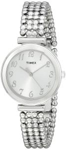 Timex Women's T2P2049J Elevated Classics Dress Silver-Tone Bracelet Watch