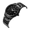 Voeons Mens Watches Big Dial Auto Date Black Stainless steel Strap Watch