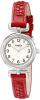 Timex Women's T2N661 Weekender Petite Silver-Tone Watch with Red Leather Band