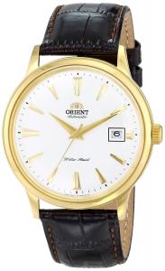 Orient Men's FER24003W0 Bambino Stainless Steel Watch with Brown Band