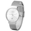 Recalls Male Ultrathin Stainless Steel Mesh Band Quartz Wrist Watch(White)