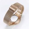 AIBI Waterproof Mens Rose Gold Mesh Strap Watches Ultra-thin Quartz Wrist Watch,Case Thickness:4mm