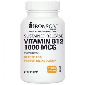 Bronson Labs: Vitamin B-12 1000 MCG Timed Slow Sustained Release Tablets, 250 Vitamin B12 Tablets, Made in USA