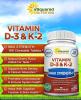 Vitamin D3 with K2 Supplement - 180 Chewable Tablets, Max Strength D-3 Cholecalciferol & K-2 MK7 to Support Healthy Bones, Teeth, Heart - Antioxidant D 3 & K 2 MK-7 Energy Formula for Men Women Teens