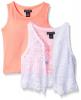 U.S. Polo Assn. Girls' 3 Piece Lace Vest, Tank Top and Hi-Lo Maxi Skirt Set