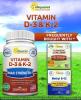 Vitamin D3 with K2 Supplement - 180 Chewable Tablets, Max Strength D-3 Cholecalciferol & K-2 MK7 to Support Healthy Bones, Teeth, Heart - Antioxidant D 3 & K 2 MK-7 Energy Formula for Men Women Teens