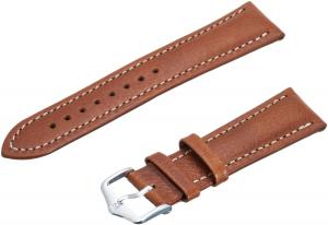 Hirsch Buffalo Artisan Leather Watch Band Strap Gold Brown 18mm Short