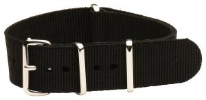 Clockwork Synergy® Classic NATO - 18mm Black Nylon NATO Watch Strap Band